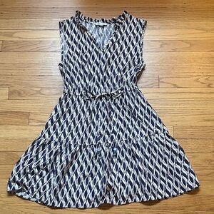 Cupshe Purple/White Patterned Dress S